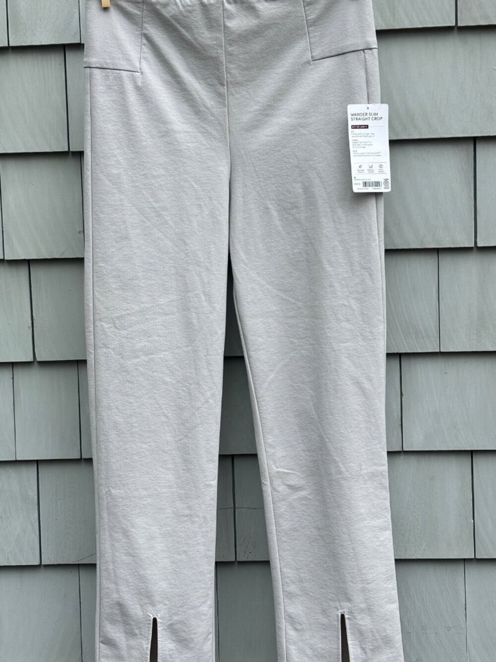 Athleta Wander Slim Straight Crop | Light Gray | Size 8 | NWT - Picture 1 of 7